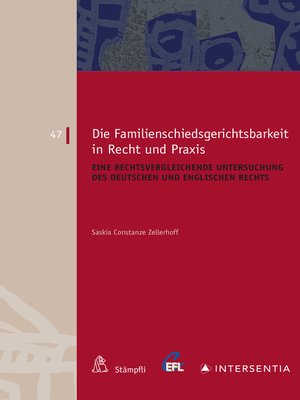 cover image of Die Familienschiedsgerichtsbarkeit in Recht und Praxis